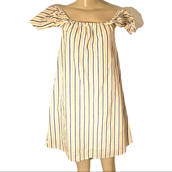Paper Moon Dresses & Skirts - Paper Moon Ruffle Sleeve Baby Doll Tent Midi Dress Boho Neutral Cream